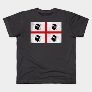 Sardinia Flag / Retro Look Faded Design Kids T-Shirt
